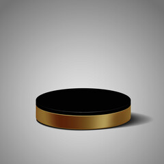Black gold product display podium is perfect for your product, this background is editable again