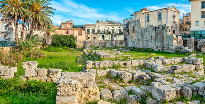Temple of Apollo. Syracuse, Sicily, Italy