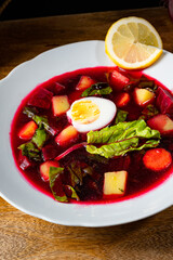 Polish beetroot soup (botwinka)