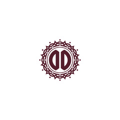 DD letter in brown stamp logo