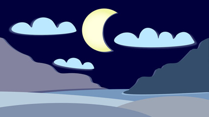 Night Landscape Pastel