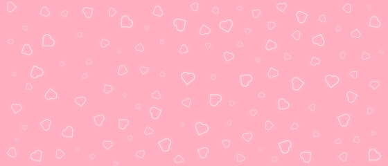 Abstract hearts shape on pink background