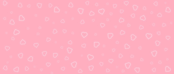 Abstract hearts shape on pink background