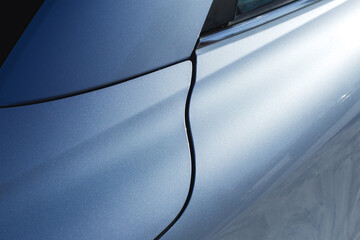 shine and texture of a car close-up 
