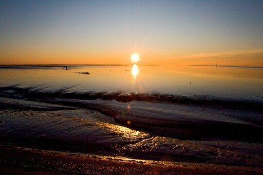 Waddenzee bij Holwerd, Wadden Sea at Holwerd