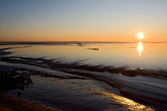 Waddenzee bij Holwerd, Wadden Sea at Holwerd
