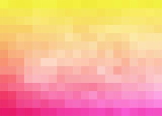 Fototapeta premium Abstract pink and yellow mosaic background. Vector background. Blue and pink mosaic. Pixel art background.