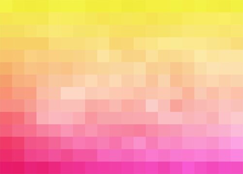 Abstract pink and yellow mosaic background. Vector background. Blue and pink mosaic. Pixel art background.