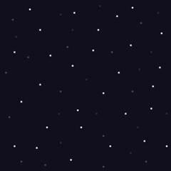 Starry space background. Space pixel art. For game, web. Seamless background.