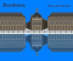 Place de la Bourse, Bordeaux - obrazy, fototapety, plakaty