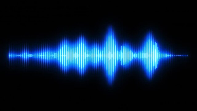 Abstract Bright Glowing Sound Equalizer Animation, Colorful Musical Waves