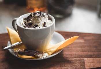 cup of coffee with cream