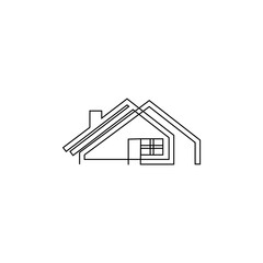 continuous line logo real estate
