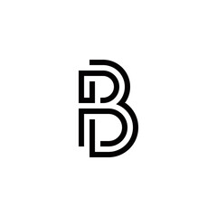 b initial logo design vector template