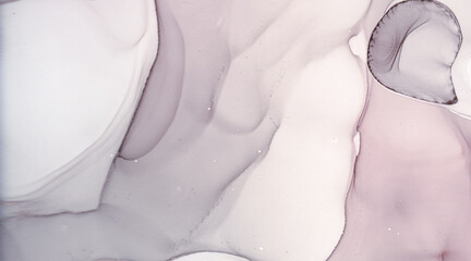 Alcoholic Ink. Oil Hand Elegant Wall. Mix Splash