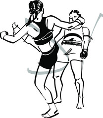 illustration of the woman fighters