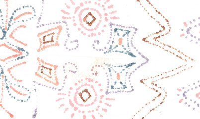 Shawl Ikat Pattern. Caramel Fur Simple Motif