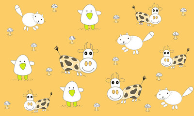 Animal Prints on Diapers Printing on Cloth Napkins