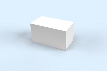 White 3D Rectangular Box Mockup 