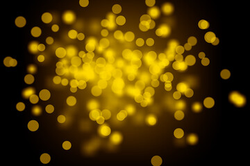 Abstract bokeh light background and black and blue light for christmas