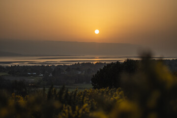 sunrise over the river
