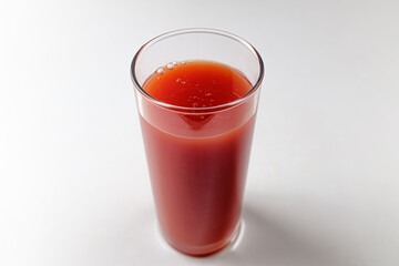 tomato juice on a white background