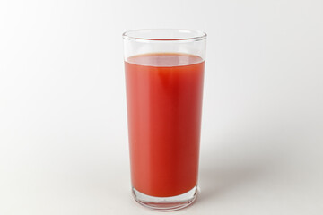 tomato juice on a white background