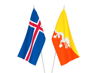 Iceland and Kingdom of Bhutan flags