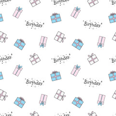 Seamless pattern happy birthday suitable for wrapping and decorating background