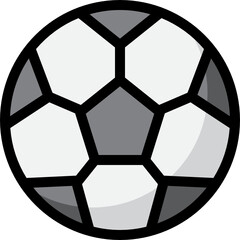 Obraz na płótnie Canvas soccer ball color outline icon