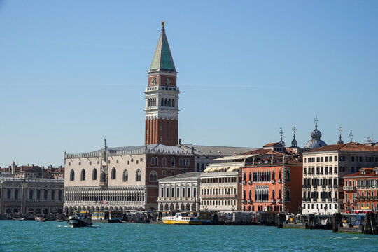 The view of palace Doges and Campanila, Venice.