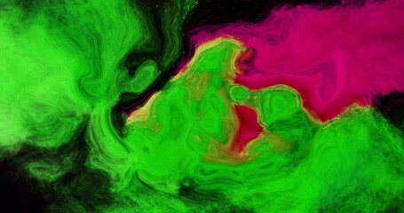Fototapeta na wymiar Digital image of colorful flowing liquid texture effect background