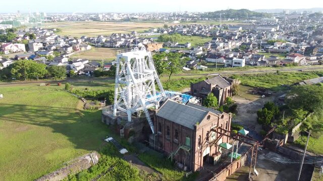 万田抗　ドローン空撮【熊本県荒尾市原万田】