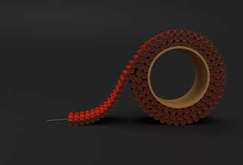 3D Render Diwali crackers for Diwali festival Banger for asian holiday.