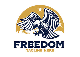 freedom eagle vintage logo