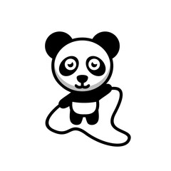 Simple Mascot Vector Logo Design of panda
