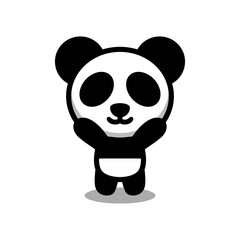 Simple Mascot Vector Logo Design of panda
