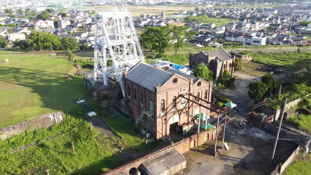 万田抗　ドローン空撮【熊本県荒尾市原万田】