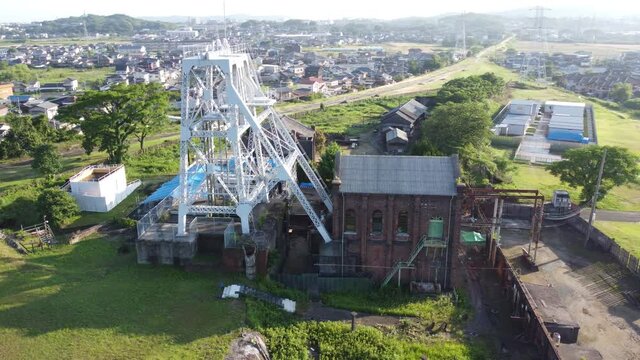 万田抗　ドローン空撮【熊本県荒尾市原万田】