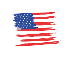 usa flag painted