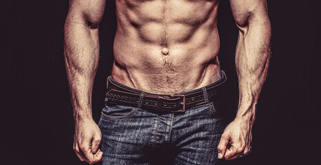 Beautiful male torso. Sexy man, naked body, nude male. Sexy body, nude man, naked male, muscled....