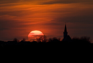 Obraz premium Sunset Texel Netherlands, Zonsondergang Texel Nederland