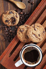 Cookies and coffee cup