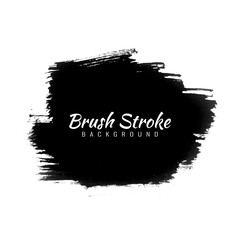 Decorative black watercolor brush stroke design