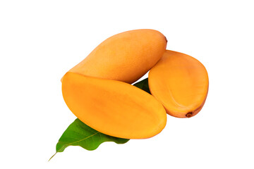 Half slice of yellow mango