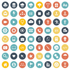 Web design icon set. Universal set. Flat vector illustration