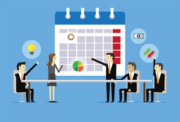 Business meeting and work schedule calendar