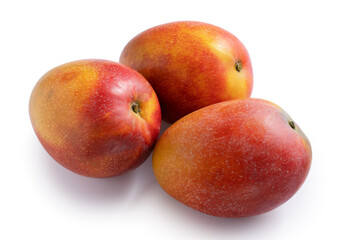 Beautiful delicious mango isolated on white table background.