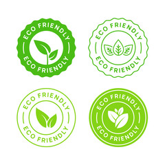 Eco Friendly Icons Collection. Natural Product Sign. Ecologic Organic Food Label Vector design.