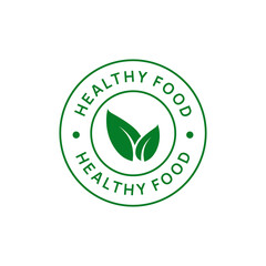 Healthy Food Icon Sign. Natural Organic Product Logo Emblem.